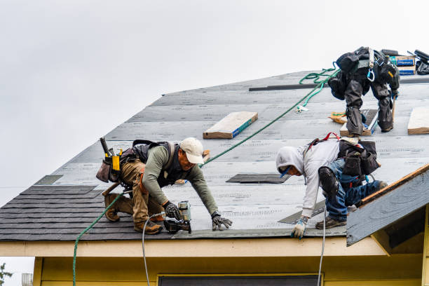 Professional Gutter Installation technician working in East Waterford, PA